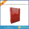 Red Color Traditional Antique Chinese Medicine Storage Medical Cabinet